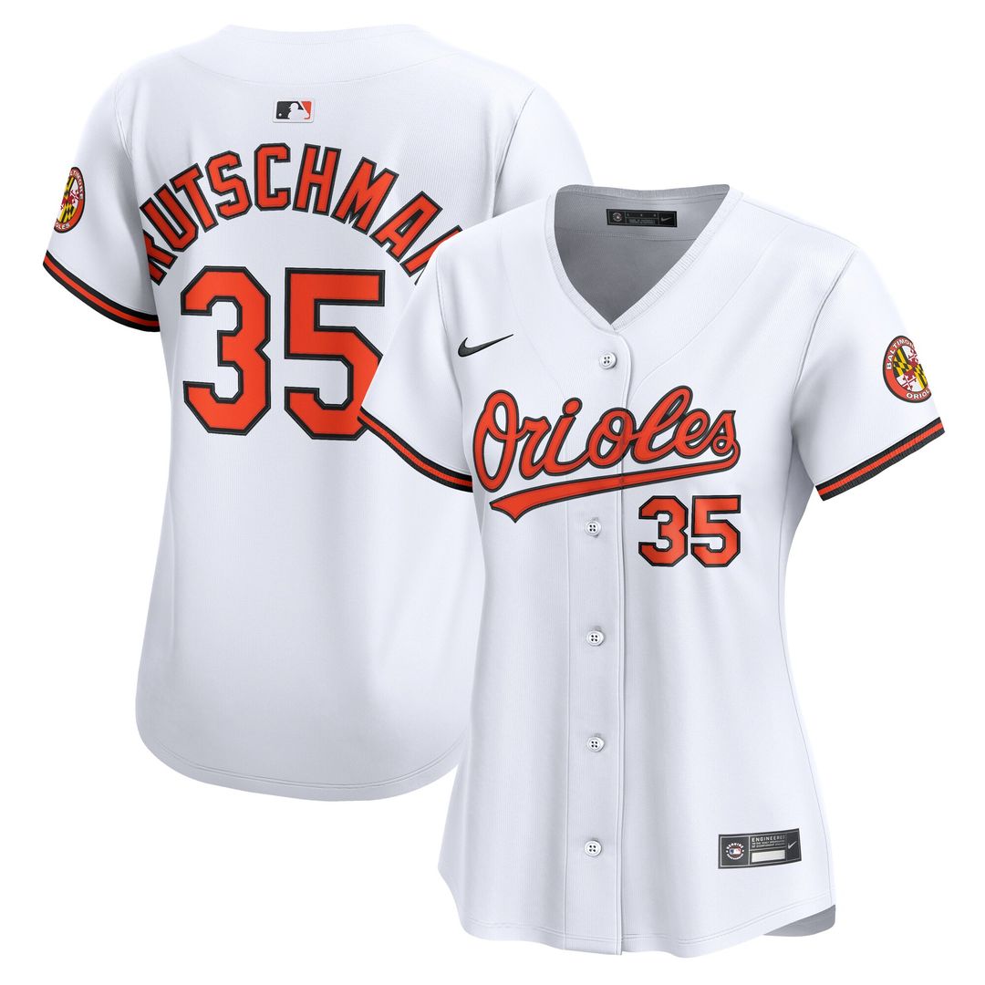 Baltimore Orioles Adley Rutschman Nike Women's Home Limited Player Jersey - White MLB Team Jersey Baseball Fan Apparel