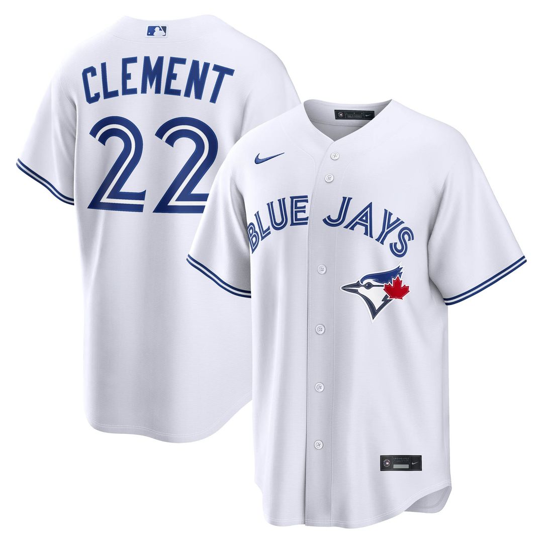 Toronto Blue Jays Ernie Clement Nike Home Replica Jersey - White MLB Team Jersey Baseball Fan Apparel