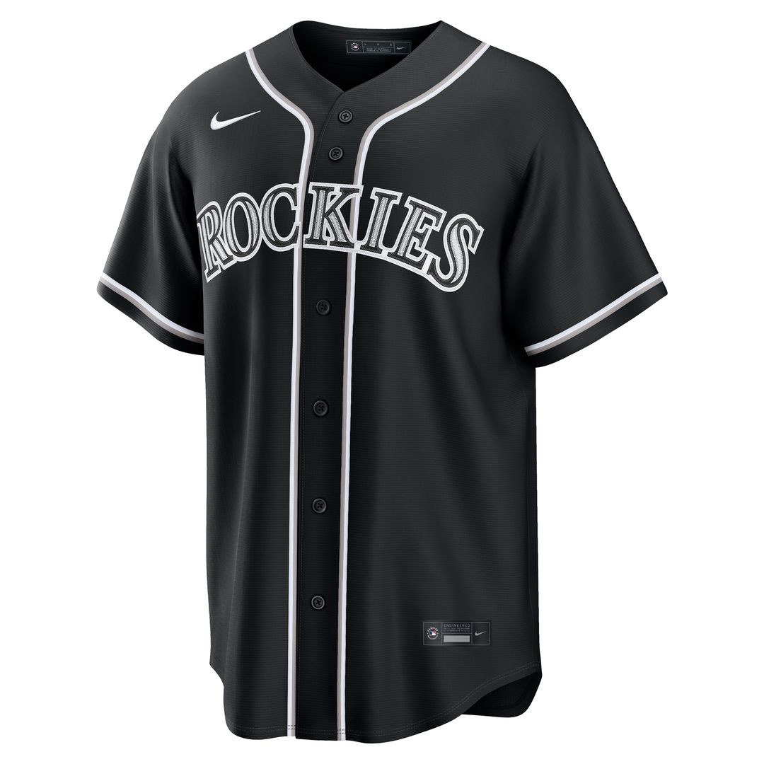 Colorado Rockies Nike Fashion Replica Black Out Jersey MLB Team Jersey Baseball Fan Apparel