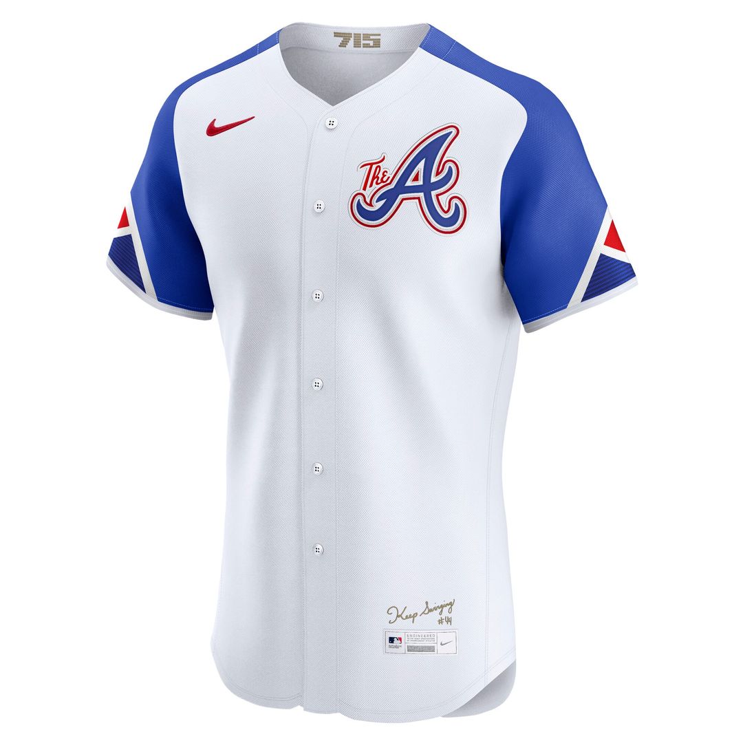 Atlanta Braves Nike City Connect Elite Jersey - White MLB Team Jersey Baseball Fan Apparel