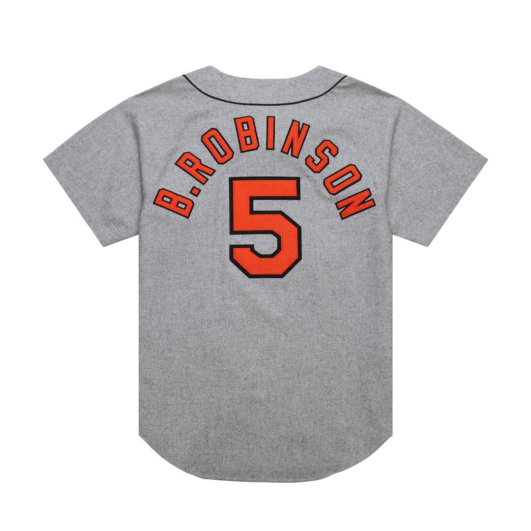 Baltimore Orioles Brooks Robinson Mitchell & Ness Cooperstown 1966 Authentic Jersey - Gray MLB Team Jersey Baseball Fan Apparel