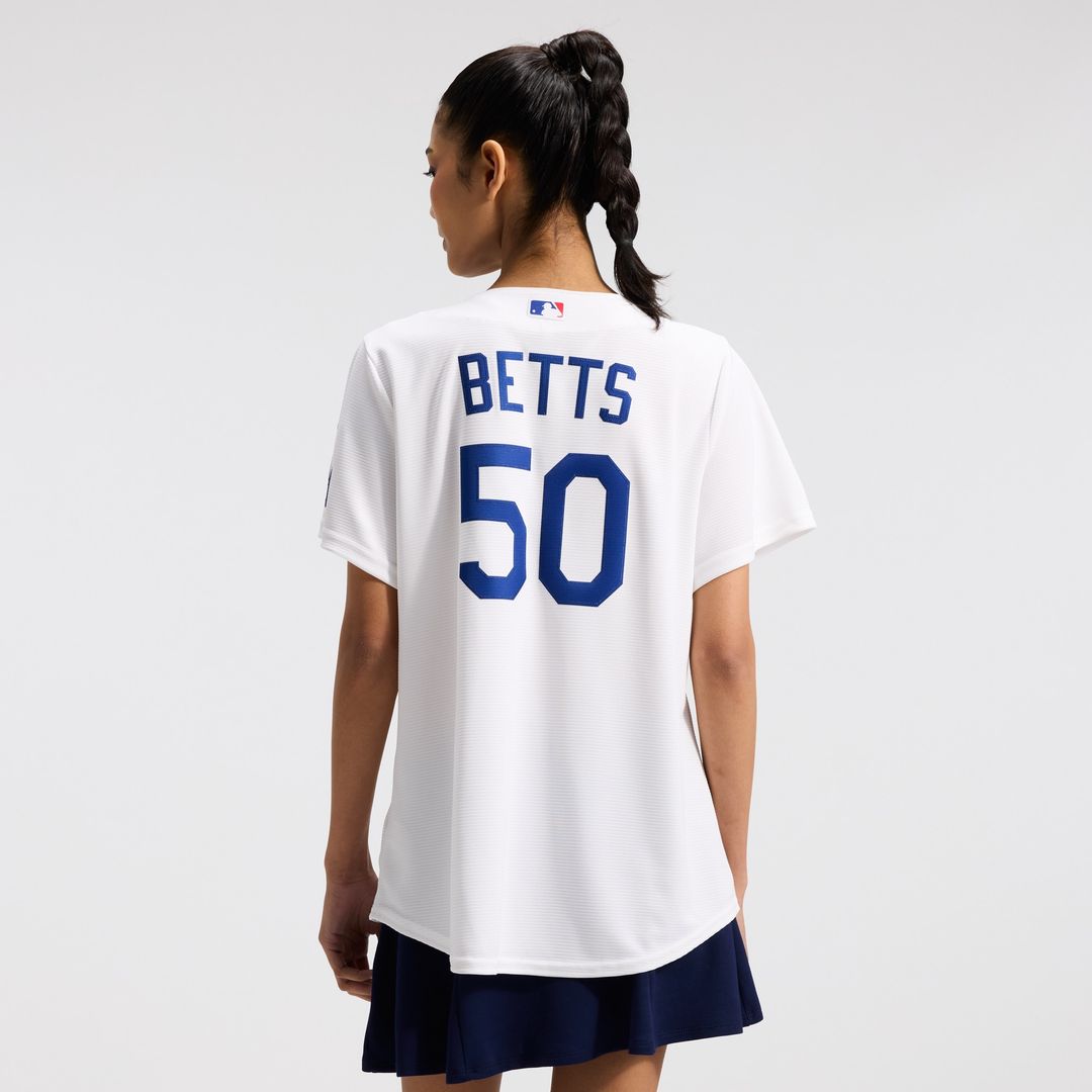 Los Angeles Dodgers Mookie Betts Nike Women's Home Stadium Jersey - White MLB Team Jersey Baseball Fan Apparel