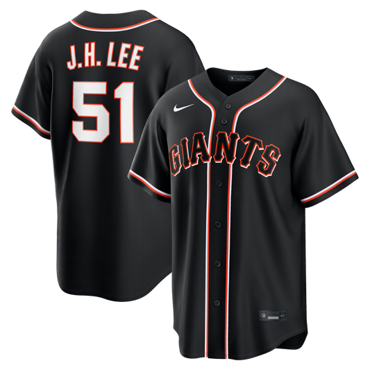 San Francisco Giants Jung Hoo Lee Nike Fashion Replica Black Out Jersey MLB Team Jersey Baseball Fan Apparel
