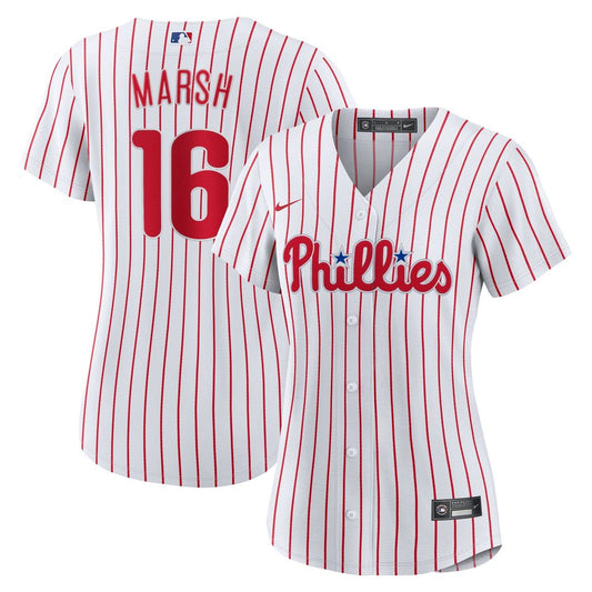 Philadelphia Phillies Brandon Marsh Nike Women's Home Replica Jersey - White MLB Team Jersey Baseball Fan Apparel