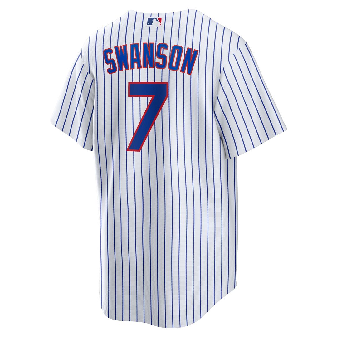 Chicago Cubs Dansby Swanson Nike Replica Player Jersey - White MLB Team Jersey Baseball Fan Apparel