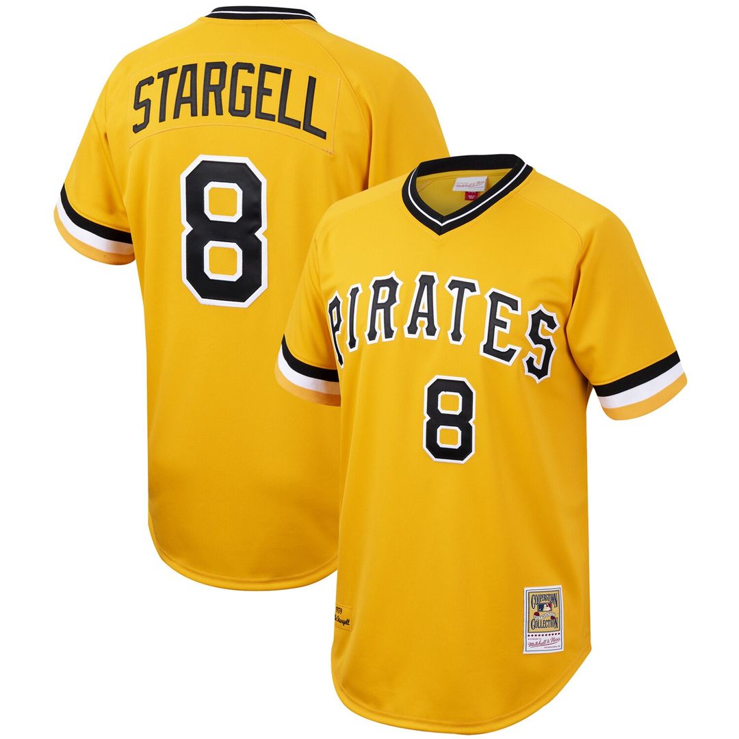 Pittsburgh Pirates Willie Stargell Mitchell & Ness Cooperstown Authentic Jersey - Gold MLB Team Jersey Baseball Fan Apparel