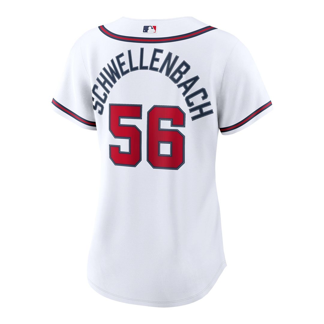 Atlanta Braves Spencer Schwellenbach Nike Women's Home Replica Jersey - White MLB Team Jersey Baseball Fan Apparel