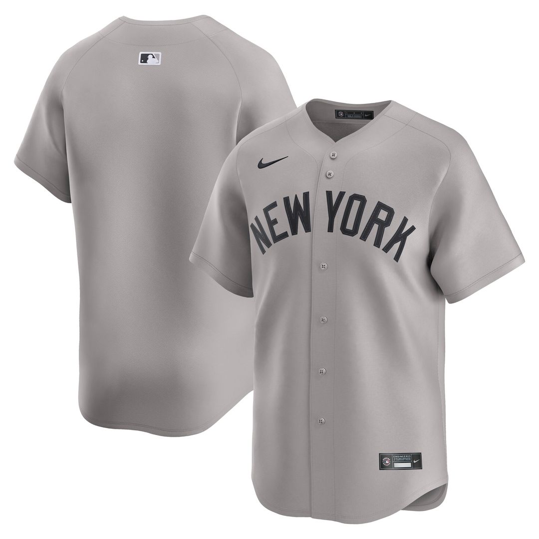 New York Yankees Nike Away Limited Jersey - Gray MLB Team Jersey Baseball Fan Apparel