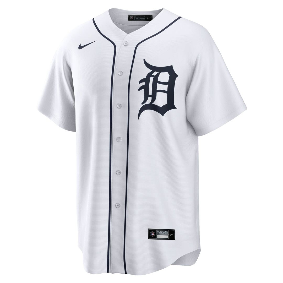 Detroit Tigers Jack Flaherty Nike Home Replica Jersey - White MLB Team Jersey Baseball Fan Apparel