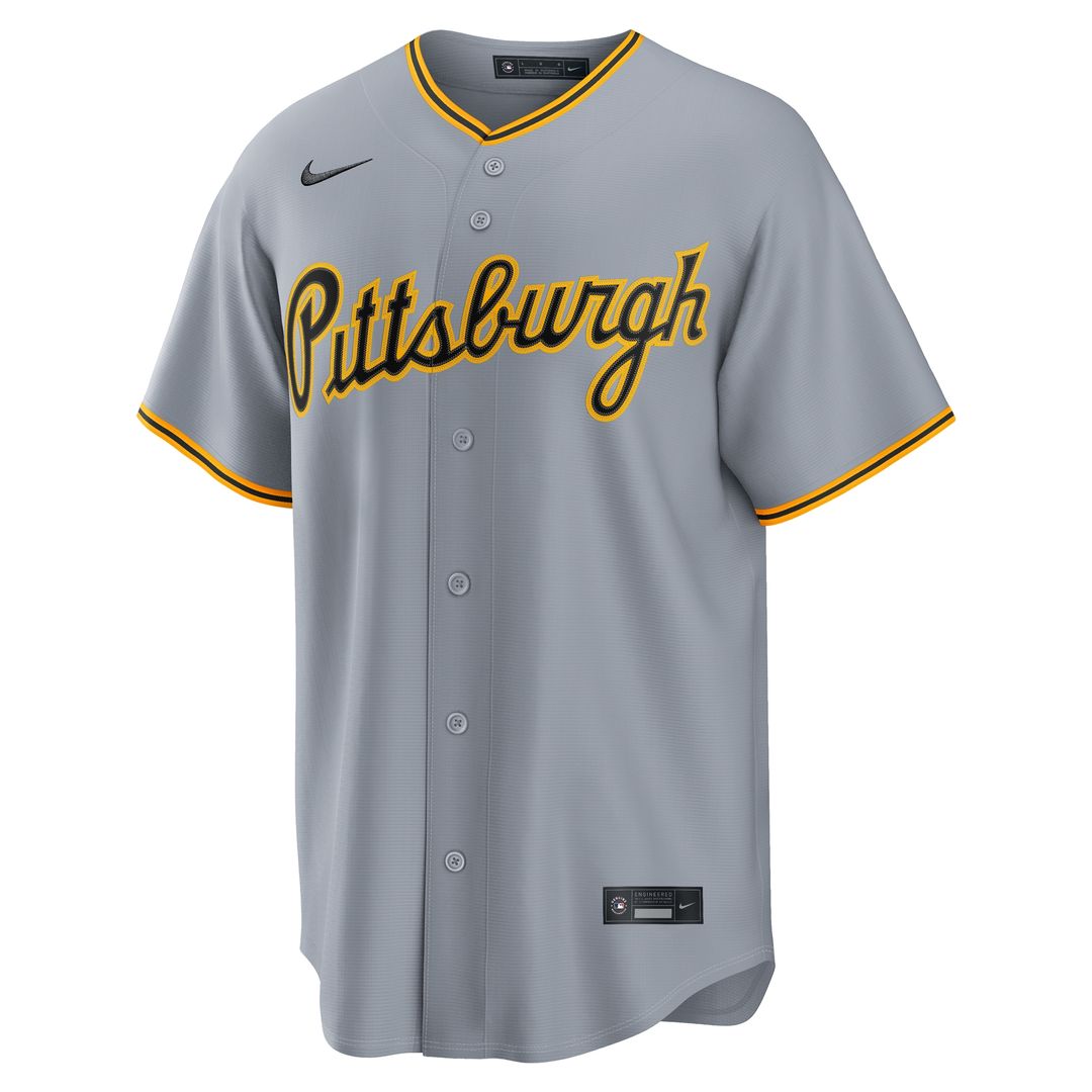 Pittsburgh Pirates Paul Skenes Nike Road Replica Jersey - Gray MLB Team Jersey Baseball Fan Apparel