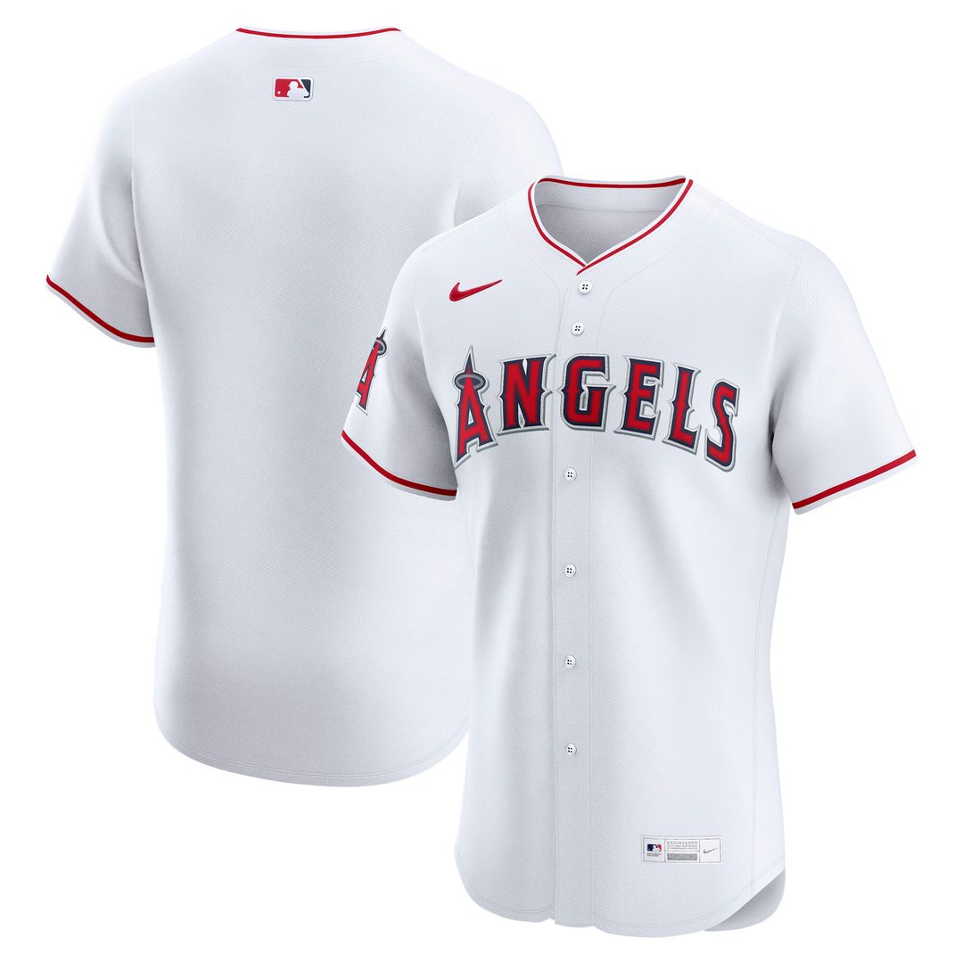 Los Angeles Angels Nike Home Elite Jersey - White MLB Team Jersey Baseball Fan Apparel