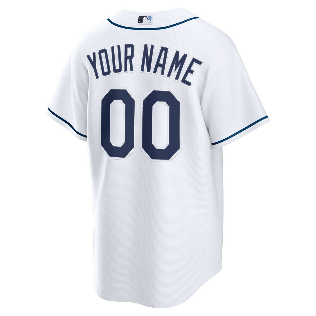 Tampa Bay Rays Nike Home Custom Replica Jersey - White MLB Team Jersey Baseball Fan Apparel