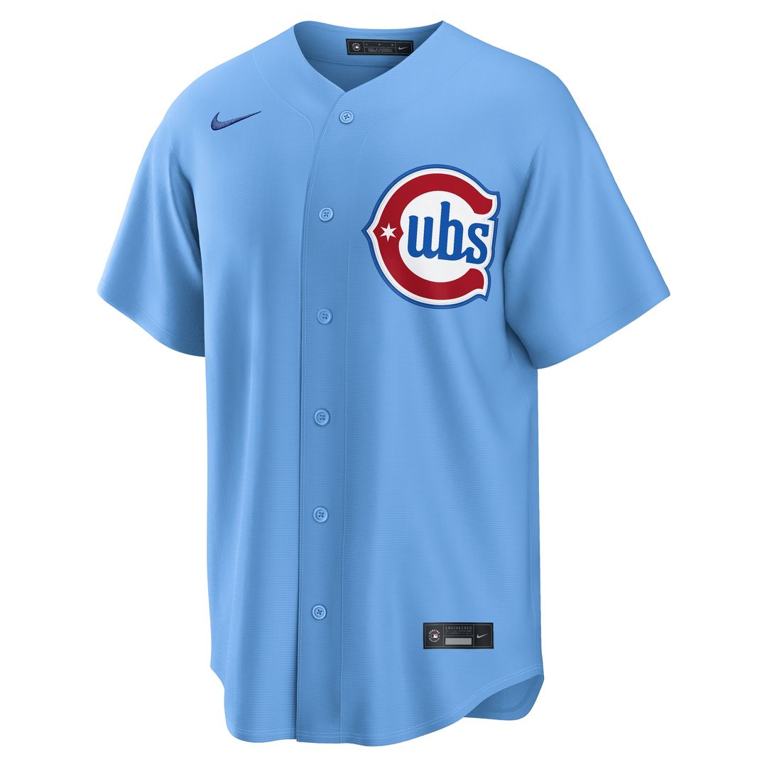 Chicago Cubs Pete Crow - Armstrong Nike Alternate Replica Jersey - Light Blue MLB Team Jersey Baseball Fan Apparel