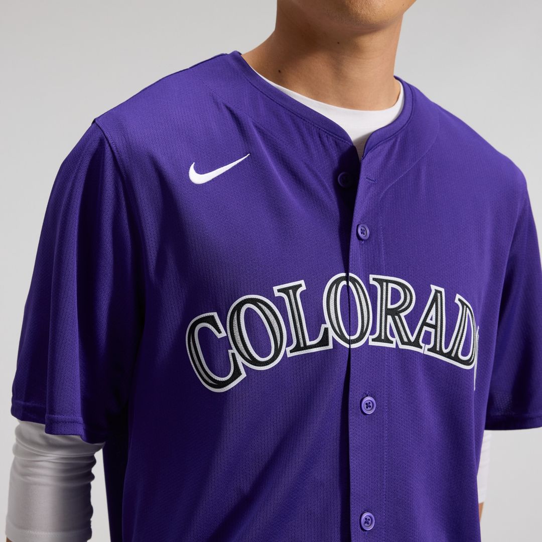 Colorado Rockies Nike Alternate Limited Jersey - Purple MLB Team Jersey Baseball Fan Apparel