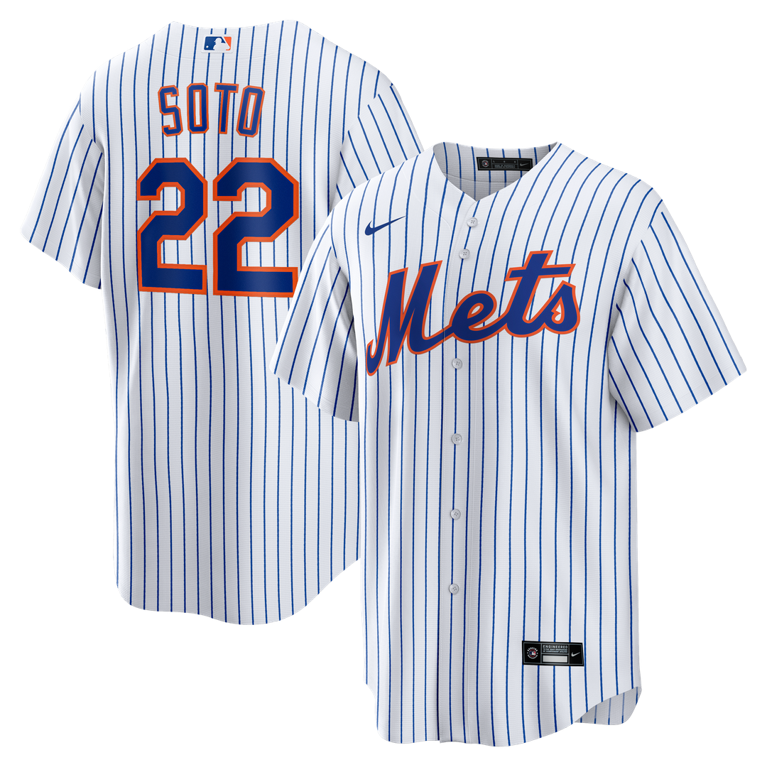 New York Mets Juan Soto Nike Home Replica Player Jersey - White MLB Team Jersey Baseball Fan Apparel