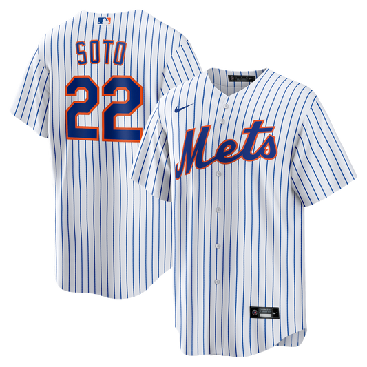 New York Mets Juan Soto Nike Home Replica Player Jersey - White MLB Team Jersey Baseball Fan Apparel
