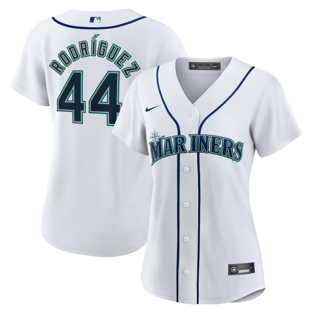 Seattle Mariners Julio Rodriguez Nike Women's Home Replica Player Jersey - White MLB Team Jersey Baseball Fan Apparel