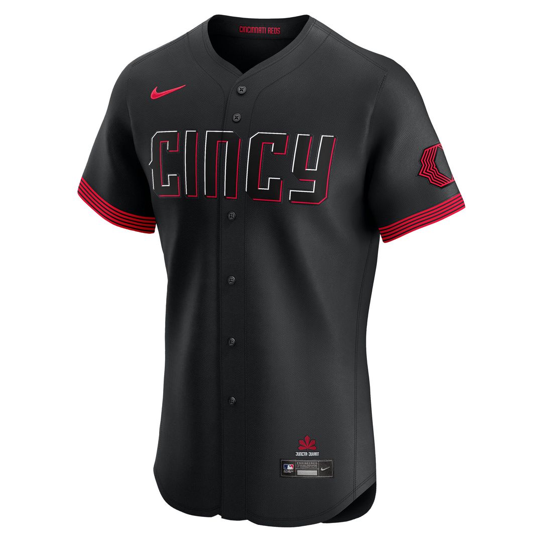 Cincinnati Reds Nike City Connect Elite Jersey - Black MLB Team Jersey Baseball Fan Apparel
