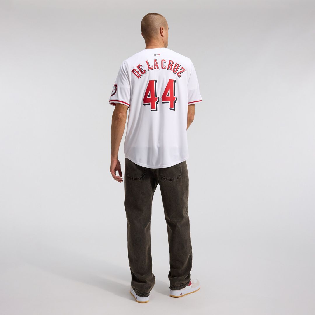 Cincinnati Reds Elly De La Cruz Nike Alternate 2 Limited Player Jersey - White MLB Team Jersey Baseball Fan Apparel