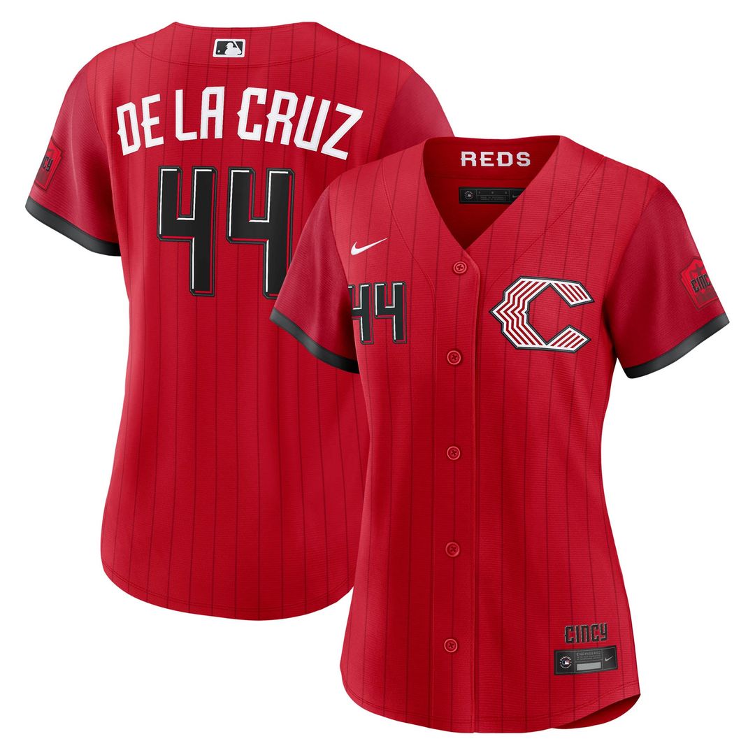 Cincinnati Reds Elly De La Cruz Nike Women's 2026 City Connect Stadium Jersey - Red MLB Team Jersey Baseball Fan Apparel