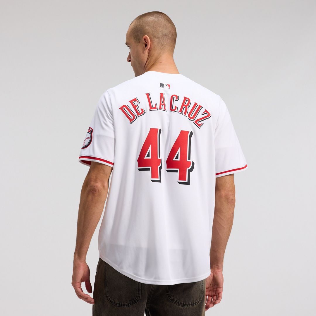 Cincinnati Reds Elly De La Cruz Nike Alternate 2 Limited Player Jersey - White MLB Team Jersey Baseball Fan Apparel