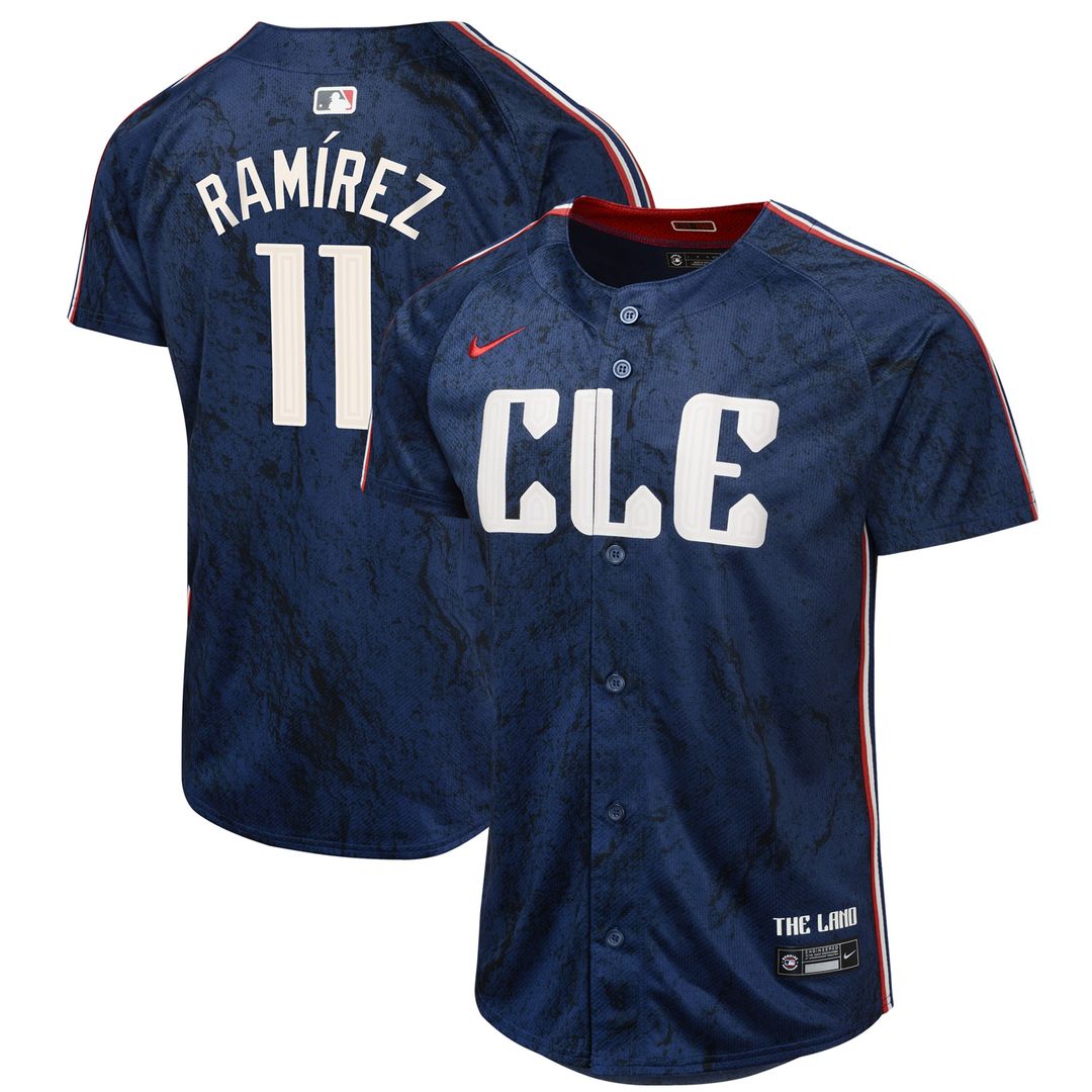 Cleveland Guardians Jose Ramirez Nike Youth 2024 City Connect Limited Jersey - Navy MLB Team Jersey Baseball Fan Apparel