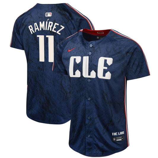 Cleveland Guardians Jose Ramirez Nike Youth 2024 City Connect Limited Jersey - Navy MLB Team Jersey Baseball Fan Apparel