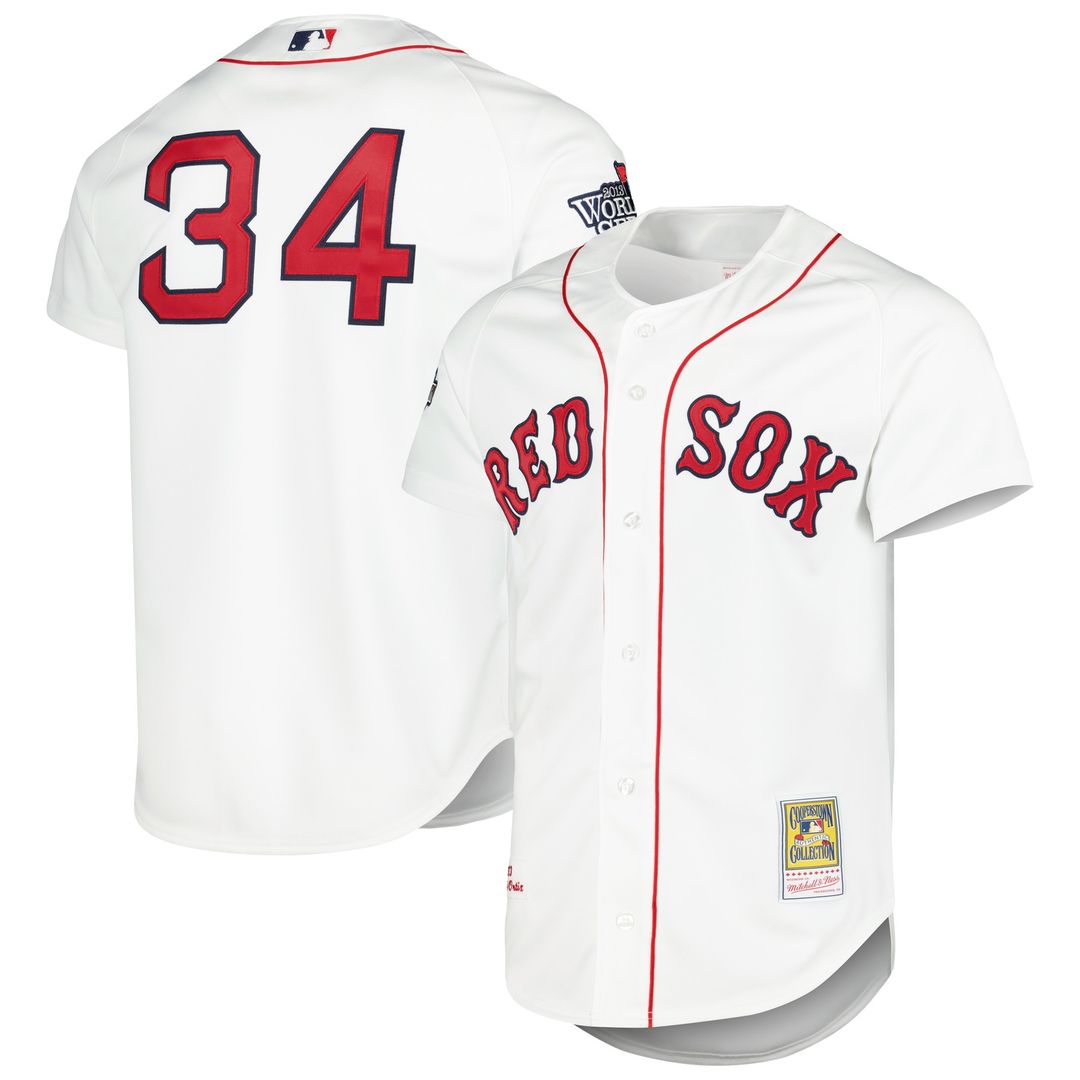 Boston Red Sox David Ortiz Mitchell & Ness Cooperstown Authentic Jersey - White MLB Team Jersey Baseball Fan Apparel