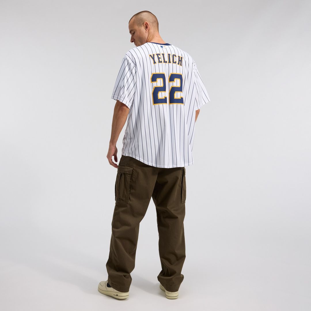 Milwaukee Brewers Christian Yelich Nike Alternate Replica Player Jersey - White MLB Team Jersey Baseball Fan Apparel