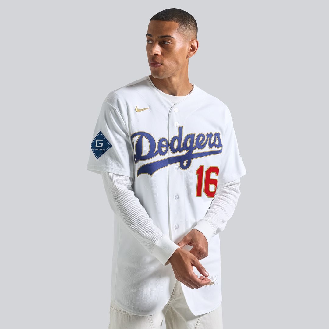 Los Angeles Dodgers Will Smith Nike 2026 Gold Collection Authentic Jersey - White MLB Team Jersey Baseball Fan Apparel