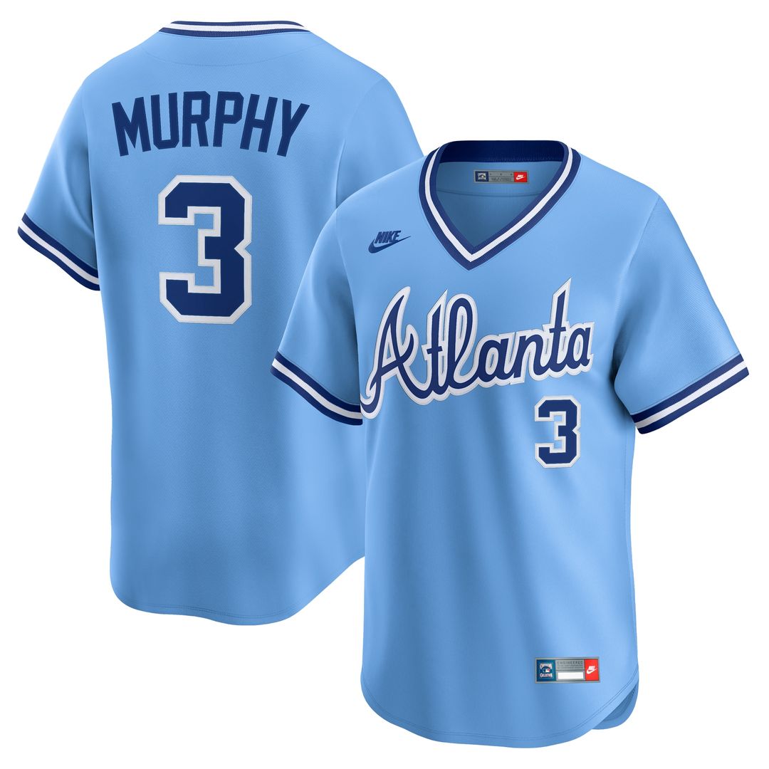 Atlanta Braves Dale Murphy Nike Throwback Cooperstown Limited Jersey - Light Blue MLB Team Jersey Baseball Fan Apparel