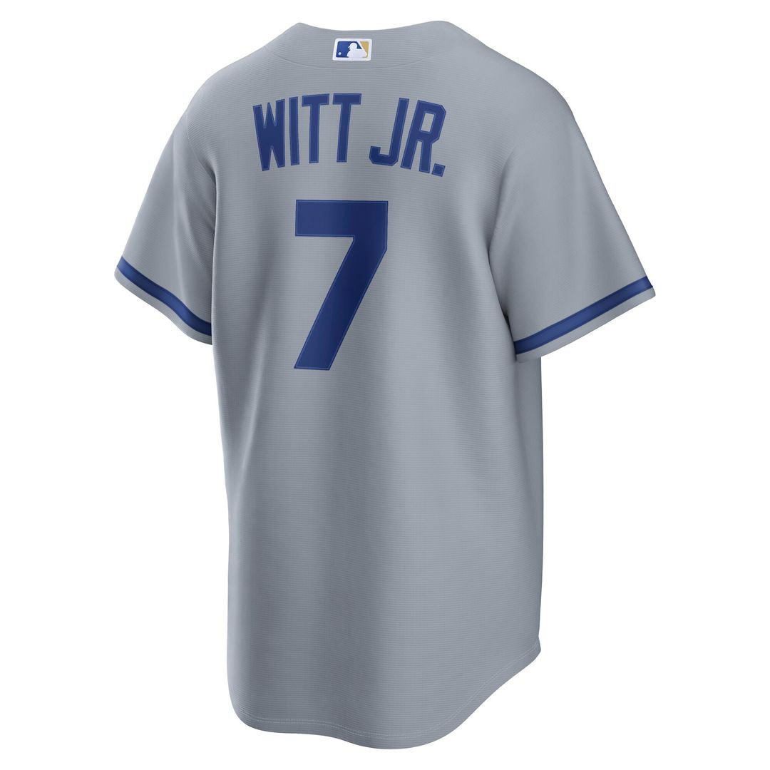 Kansas City Royals Bobby Witt Jr. Nike Alternate Replica Jersey - Light Blue MLB Team Jersey Baseball Fan Apparel