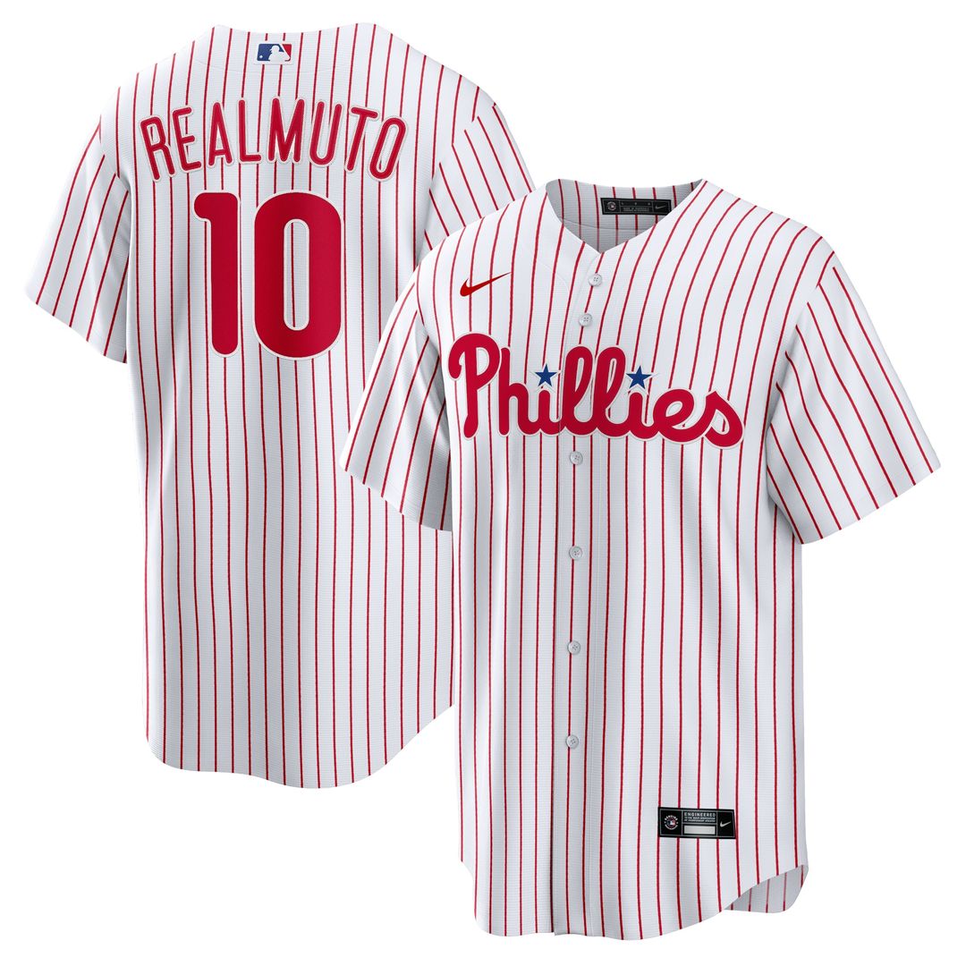 Philadelphia Phillies JT Realmuto Nike Home Replica Player Name Jersey - White MLB Team Jersey Baseball Fan Apparel