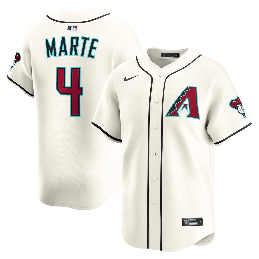Arizona Diamondbacks Ketel Marte Nike Home Limited Player Jersey - Cream MLB Team Jersey Baseball Fan Apparel