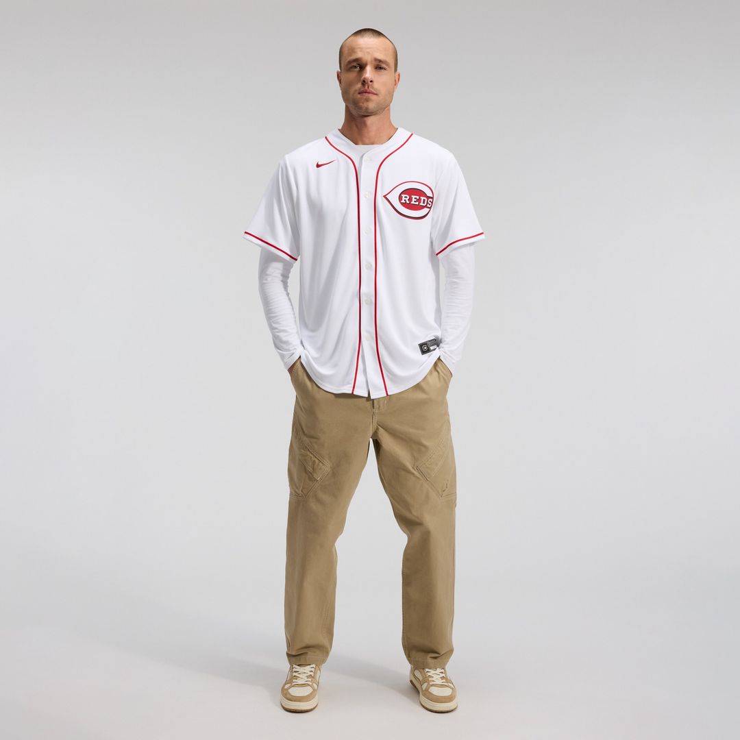 Cincinnati Reds Nike Home Replica Team Jersey - White MLB Team Jersey Baseball Fan Apparel