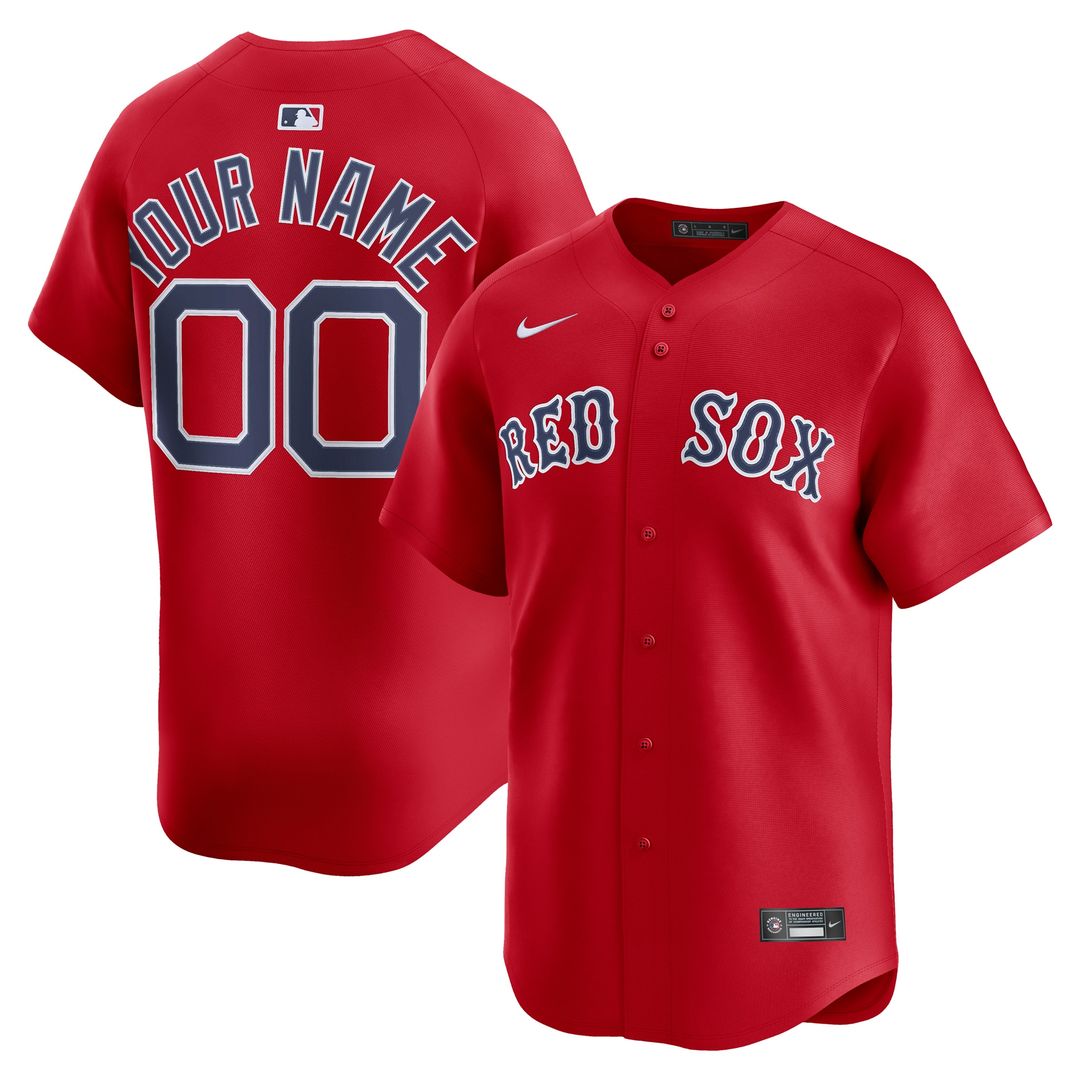 Boston Red Sox Nike Alternate Limited Custom Jersey - Red MLB Team Jersey Baseball Fan Apparel