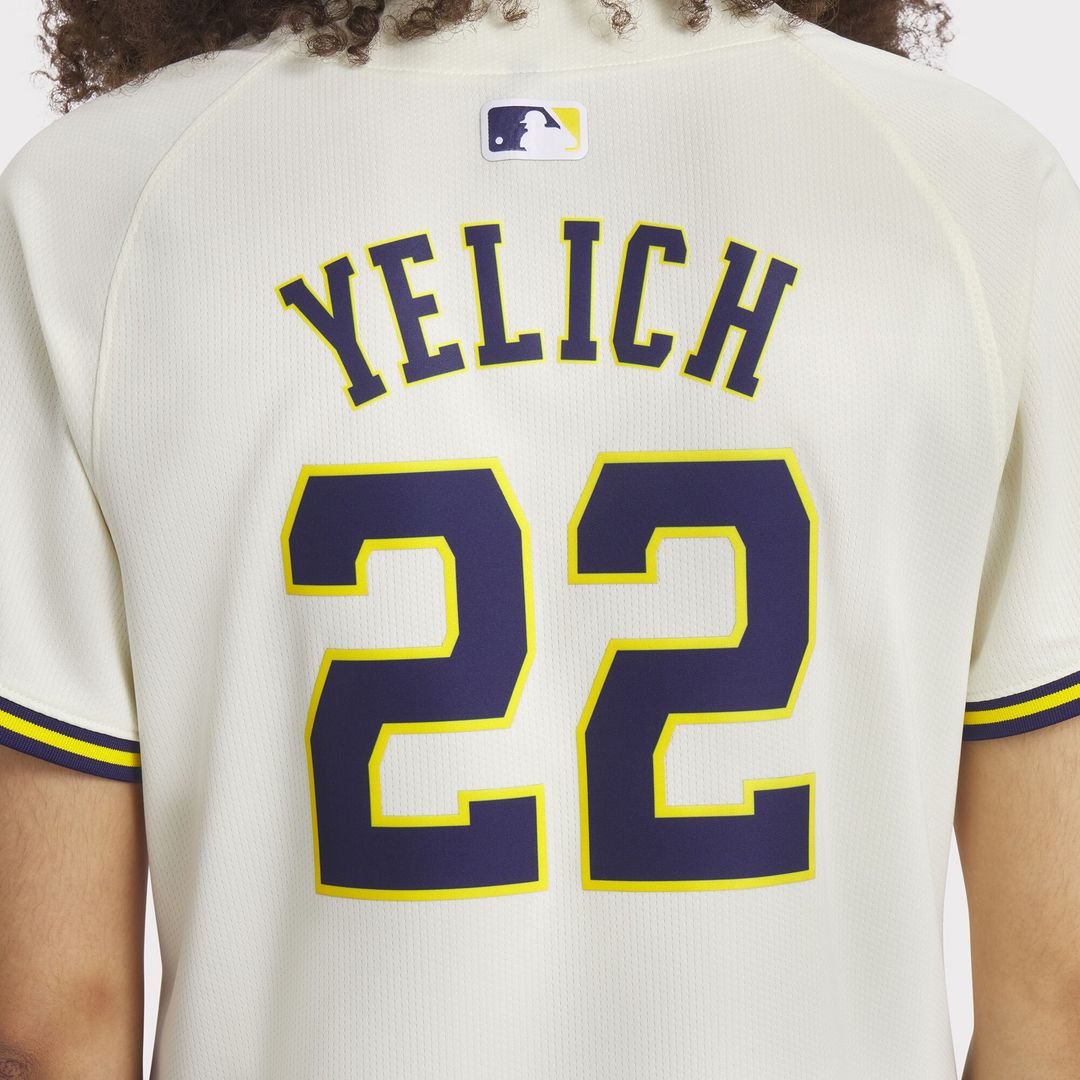 Milwaukee Brewers Christian Yelich Nike Women's Home Limited Player Jersey - Cream MLB Team Jersey Baseball Fan Apparel