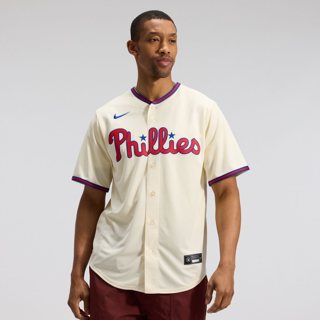 Philadelphia Phillies Nike Alternate Replica Jersey - Cream MLB Team Jersey Baseball Fan Apparel