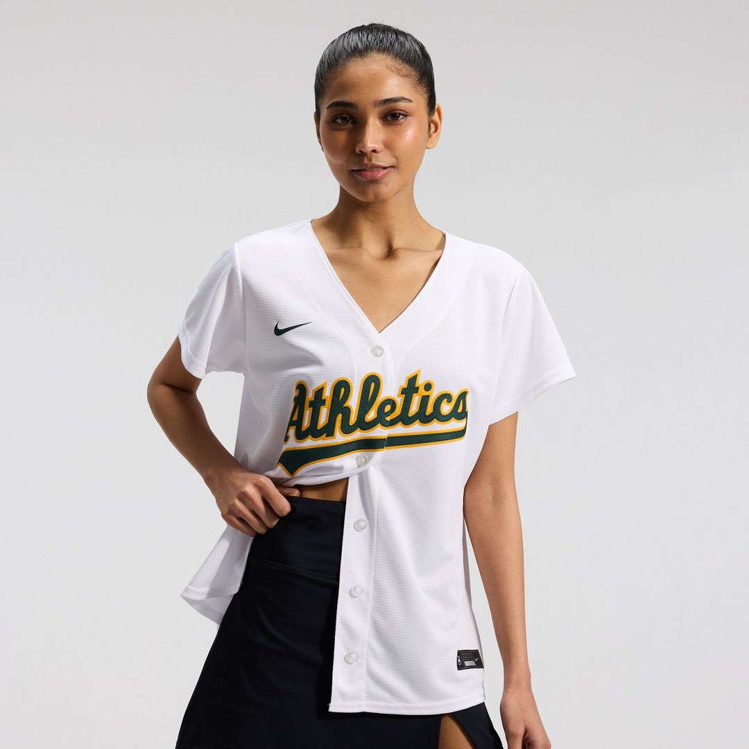 Athletics Nike Women's Home Replica Team Jersey - White MLB Team Jersey Baseball Fan Apparel
