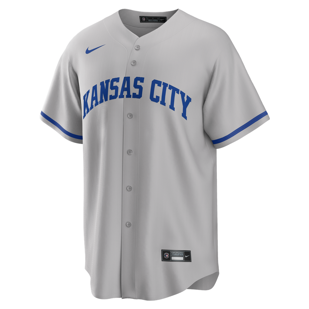 Kansas City Royals Bobby Witt Jr. Nike Road Replica Jersey - Gray MLB Team Jersey Baseball Fan Apparel