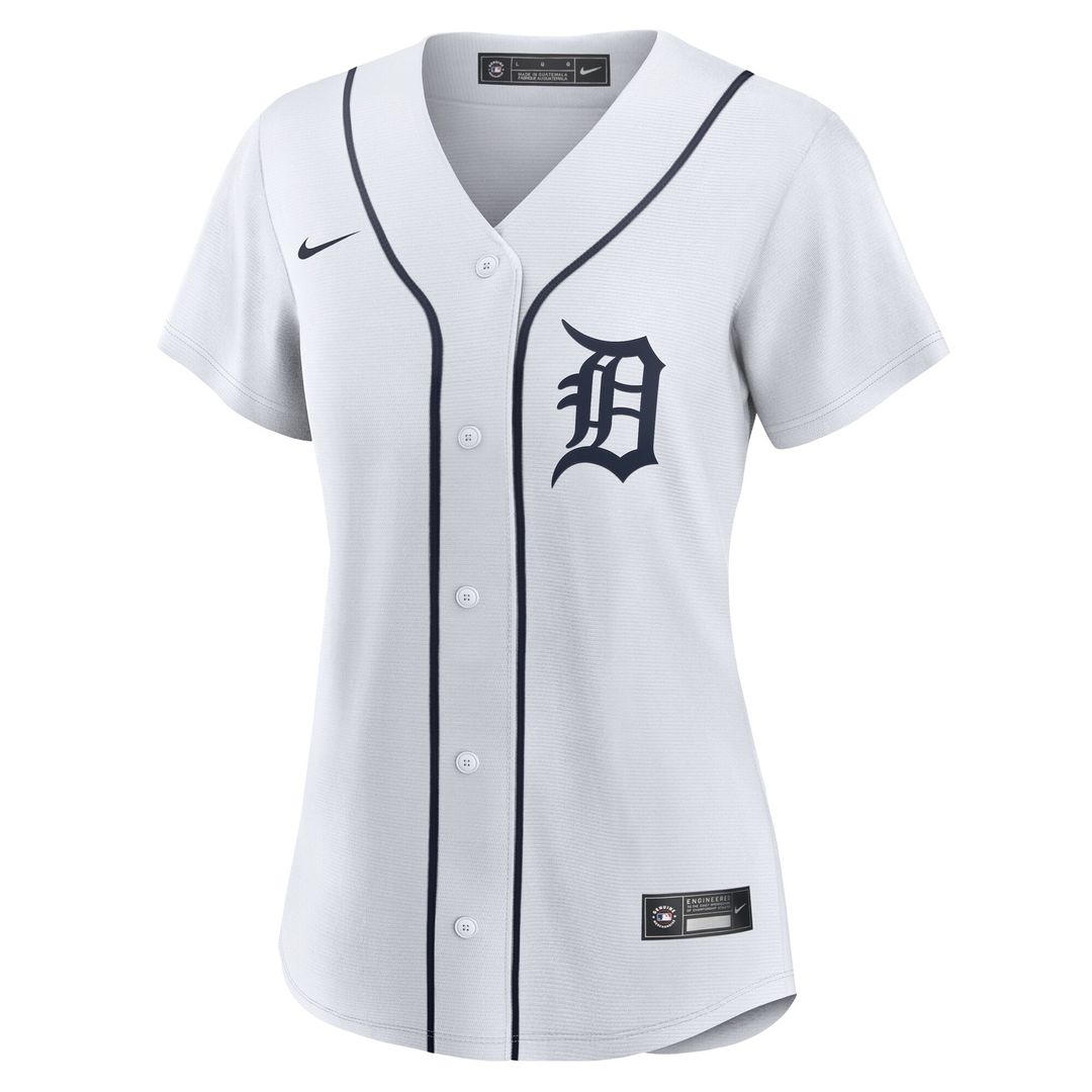 Detroit Tigers Kerry Carpenter Nike Women's Home Replica Jersey - White MLB Team Jersey Baseball Fan Apparel