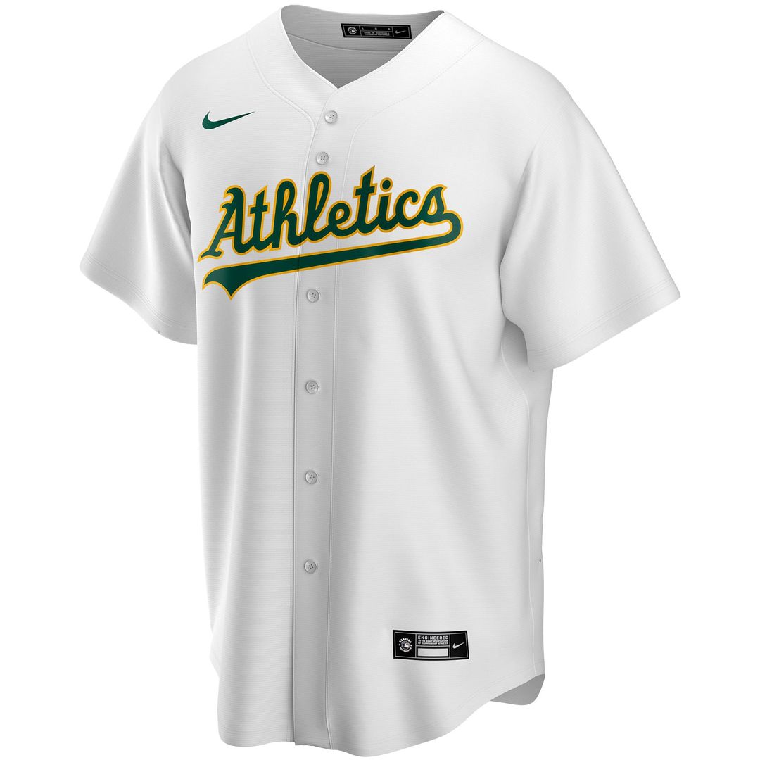 Athletics Nike Home Replica Custom Jersey - White MLB Team Jersey Baseball Fan Apparel