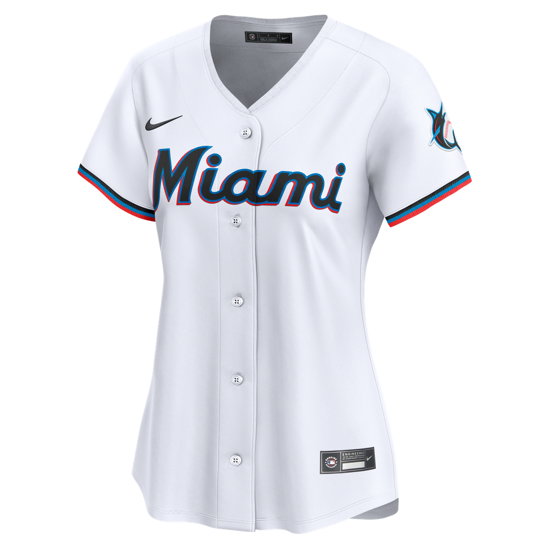 Miami Marlins Sandy Alcantara Nike Women's Home Limited Player Jersey - White MLB Team Jersey Baseball Fan Apparel