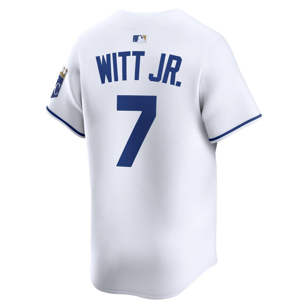 Kansas City Royals Bobby Witt Jr. Nike Home Limited Player Jersey - White MLB Team Jersey Baseball Fan Apparel