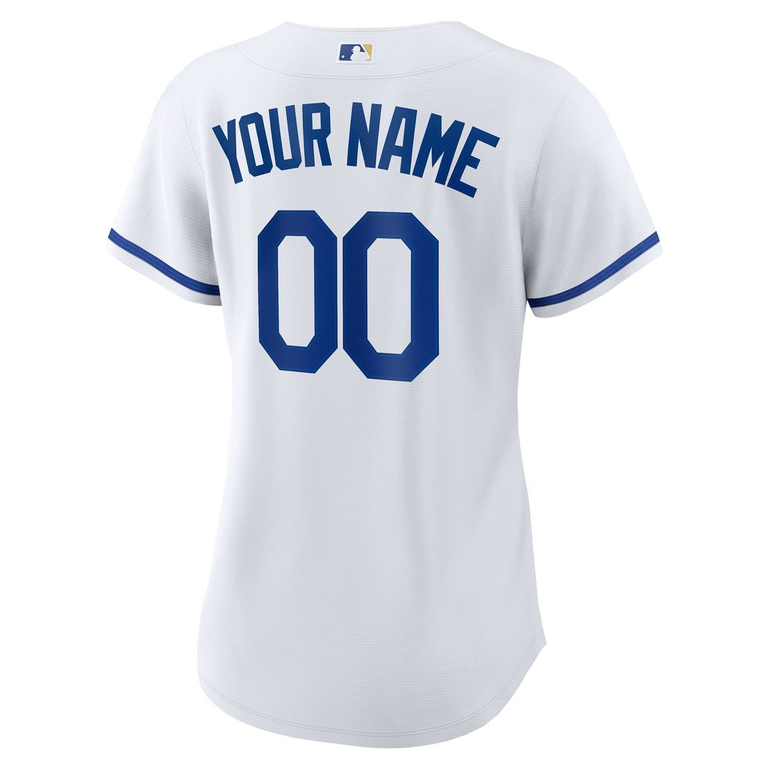 Kansas City Royals Nike Women's Replica Custom Jersey - White MLB Team Jersey Baseball Fan Apparel