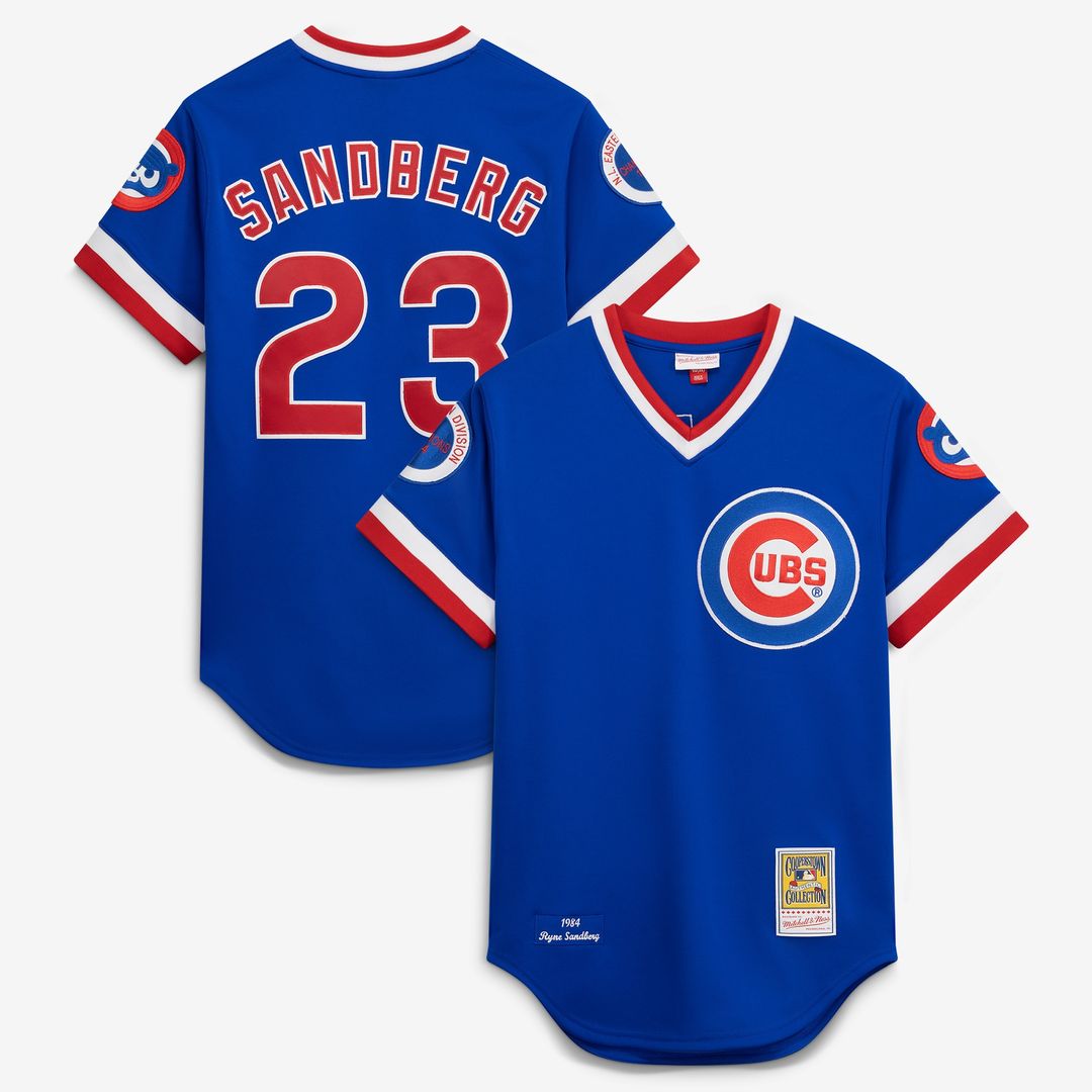 Chicago Cubs Ryne Sandberg 1984 Mitchell & Ness Throwback Authentic Jersey - Royal MLB Team Jersey Baseball Fan Apparel