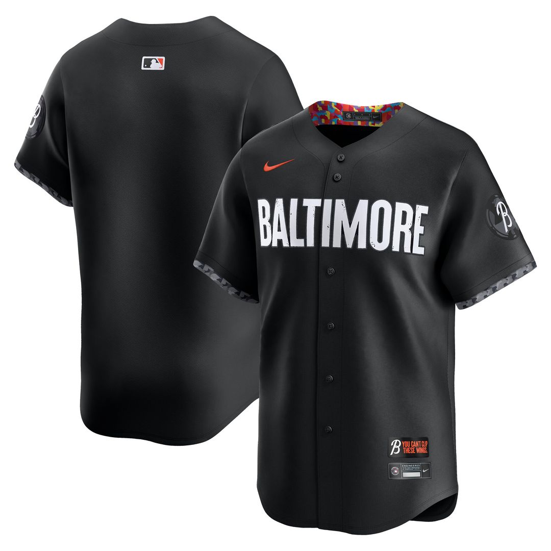Baltimore Orioles Nike City Connect Limited Jersey - Black MLB Team Jersey Baseball Fan Apparel