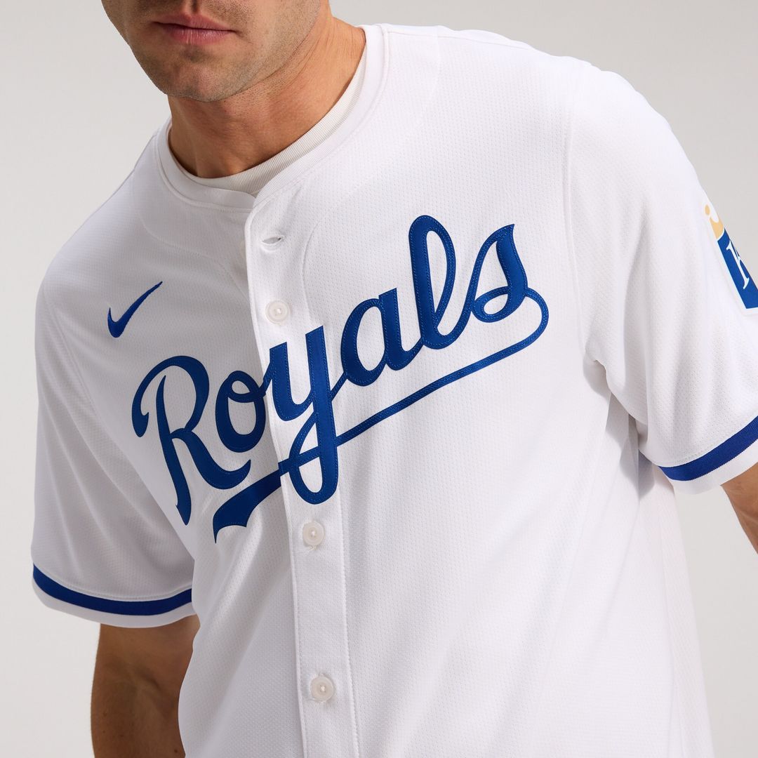 Kansas City Royals Nike Home Limited Jersey - White MLB Team Jersey Baseball Fan Apparel