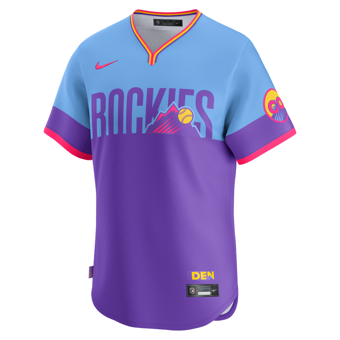 Colorado Rockies Nike 2025 City Connect Limited Jersey - Purple/Light Blue MLB Team Jersey Baseball Fan Apparel