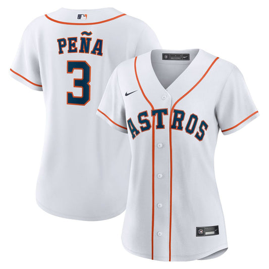 Houston Astros Jeremy Peña Nike Women's Home Replica Jersey - White MLB Team Jersey Baseball Fan Apparel